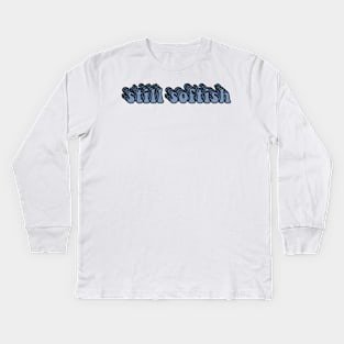 Tiktok Light Blue Still Softish Sticker Kids Long Sleeve T-Shirt